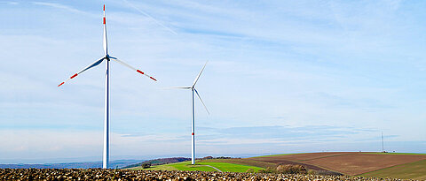 Wie lassen sich CO2-Emissionen in der Landwirtschaft reduzieren? Auch dieser Frage sind die Studierenden in ihrer Reportage nachgegangen. Windräder sind nur eine Möglichkeit.